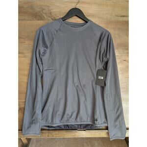 Mountain Hardwear T-Shirt Womens XS Charcoal Airmesh Long Sleeve Crew Neck NWT